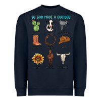 Navy so god made a cowboy Heavyweight Sweatshirt - MaliasSmallBusiness