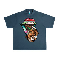 Midnight Navy Serape Cowboy Tongue Urban Heavy Tee - Jasminsmagicworld