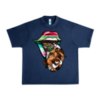 Navy Serape Cowboy Tongue Urban Heavy Tee - Jasminsmagicworld