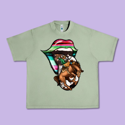 Serape Cowboy Tongue Urban Heavy Tee Designed By Jasminsmagicworld