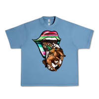 Pebble Blue Serape Cowboy Tongue Urban Heavy Tee - Jasminsmagicworld
