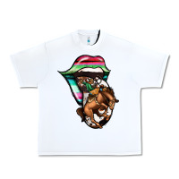 White Serape Cowboy Tongue Urban Heavy Tee - Jasminsmagicworld