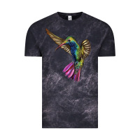 Cloud Black Broad Billed Hummingbird Vintage Tee - LillyAllenDesigns