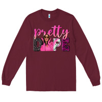 Burgundy pretty dope afro woman Long Sleeve Tee - NancyCooperArtShop