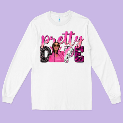 Pretty Dope Afro Woman Long Sleeve Tee Designed By Nancycooperartshop
