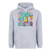 Heather Grey Happy Easter eggs Nurse Heavyweight Hoodie - NancyCooperArtShop