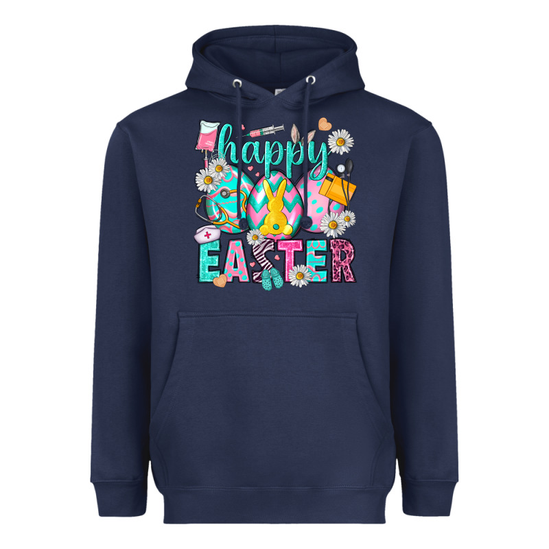 Happy Easter Eggs Nurse Heavyweight Hoodie by NancyCooperArtShop | Teevron