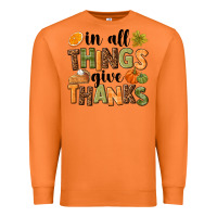 Carrot In all things give thanks Premium Sweatshirt - NancyCooperArtShop