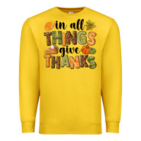 Lemon In all things give thanks Premium Sweatshirt - NancyCooperArtShop