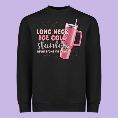 Long Neck Ice Cold Stanley Never Broke My Heart Heavyweight Sweatshirt Designed By Maliassmallbusiness