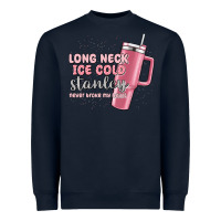 Navy long neck ice cold stanley never broke my heart Heavyweight Sweatshirt - MaliasSmallBusiness