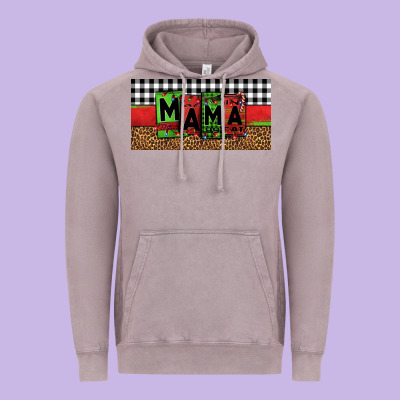 Mama Christmas Vintage Hoodie Designed By Jasminsmagicworld