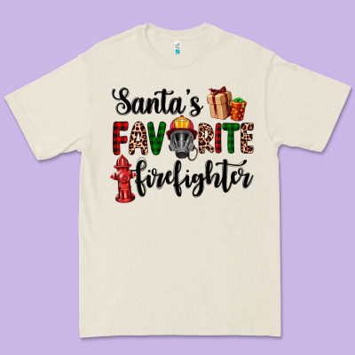 Santa's Favorite Firefighter Premium Tee Designed By Adodesignshop