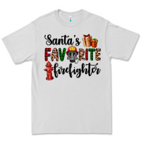 Dove Grey santa's favorite firefighter Premium Tee - AdoDesignShop