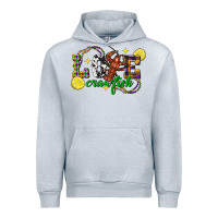 Heather Grey mardi gras love crawfish Urban Hoodie - FaDigitalArtStudio