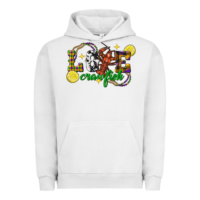 Mardi Gras Love Crawfish Urban Hoodie by FaDigitalArtStudio | Teevron