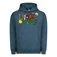 Pigment Midnight Navy mardi gras love crawfish Urban Hoodie - FaDigitalArtStudio