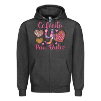 Charcoal Heather cafecito y pan dulce Zipper Hoodie - Artiststas