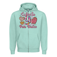 Seafoam cafecito y pan dulce Zipper Hoodie - Artiststas