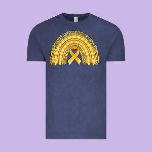 Childhood Cancer Awareness Rainbow (1) Vintage Tee Designed By Jasminsmagicworld