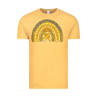 Vintage Mustard childhood cancer awareness rainbow (1) Vintage Tee - Jasminsmagicworld