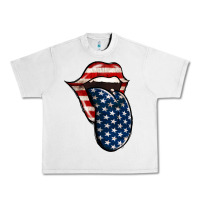 Lunar Rock America 4th Of July Tongue Urban Heavy Tee - Jasminsmagicworld