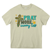 Mossy pray more worry less Heavy Core Tee - HRA Design Shop