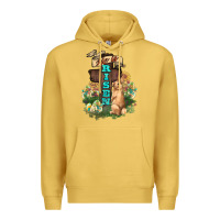Antique Gold He is risen Bunny Cross Easter Day Premium Hoodie - HowdyJamesFarm