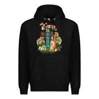 Black He is risen Bunny Cross Easter Day Premium Hoodie - HowdyJamesFarm