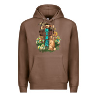 Chestnut He is risen Bunny Cross Easter Day Premium Hoodie - HowdyJamesFarm