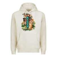 Oatmeal Heather He is risen Bunny Cross Easter Day Premium Hoodie - HowdyJamesFarm