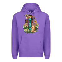 Purple He is risen Bunny Cross Easter Day Premium Hoodie - HowdyJamesFarm