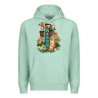 Seafoam He is risen Bunny Cross Easter Day Premium Hoodie - HowdyJamesFarm