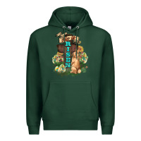 Sports Green He is risen Bunny Cross Easter Day Premium Hoodie - HowdyJamesFarm