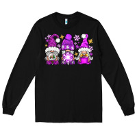 Black purple winter gnomies Long Sleeve Tee - NancyCooperArtShop
