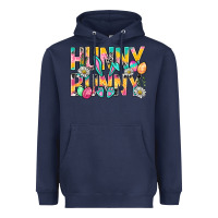 Navy Hunny Bunny Easter Heavyweight Hoodie - NancyCooperArtShop