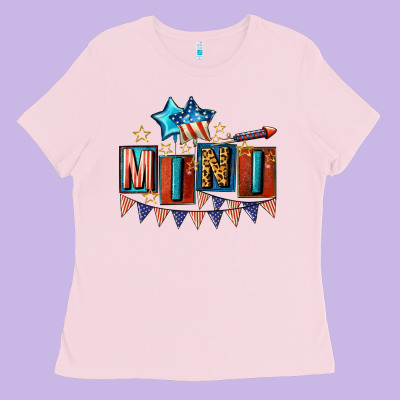 American Mini 4th Of July Ladies Tee Designed By Cowgirlartshop