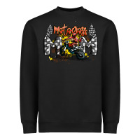 Black motocross mom Heavyweight Sweatshirt - MaliasSmallBusiness