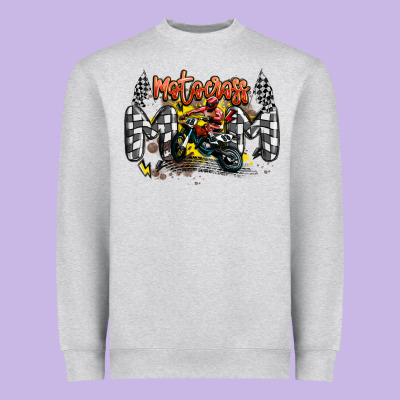 Motocross Mom Heavyweight Sweatshirt Designed By Maliassmallbusiness