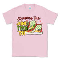 Bubblegum Pink stepping into juneteenth Classic Tee - MaliasSmallBusiness
