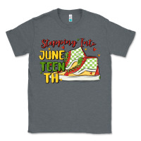 Charcoal Heather stepping into juneteenth Classic Tee - MaliasSmallBusiness