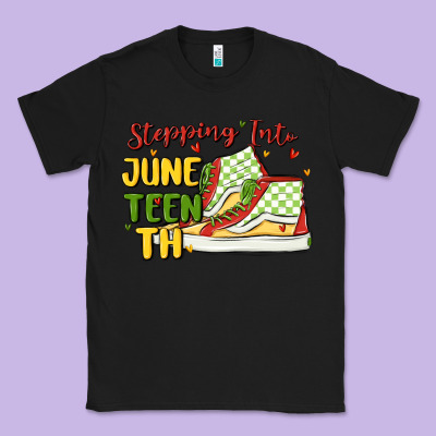Stepping Into Juneteenth Classic Tee Designed By Maliassmallbusiness