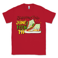 Red stepping into juneteenth Classic Tee - MaliasSmallBusiness