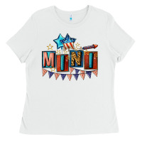 White American Mini 4th of july Ladies Tee - CowGirlArtShop