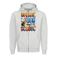 Dove Grey rockin' 100 days of school Zipper Hoodie - Artiststas