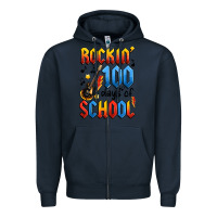 Navy rockin' 100 days of school Zipper Hoodie - Artiststas