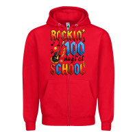 Red rockin' 100 days of school Zipper Hoodie - Artiststas