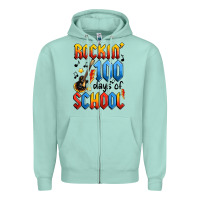 Seafoam rockin' 100 days of school Zipper Hoodie - Artiststas