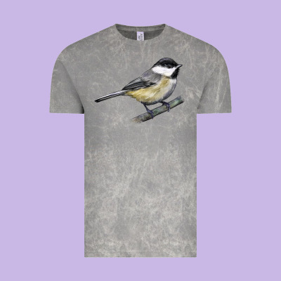 Black Capped Chickadee Vintage Tee Designed By Lillyallendesigns