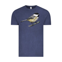 Vintage Denim Black Capped Chickadee Vintage Tee - LillyAllenDesigns